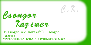 csongor kazimer business card